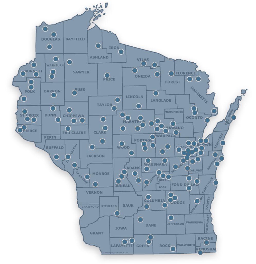 Wisconsin Communities Served by Pfefferle Management